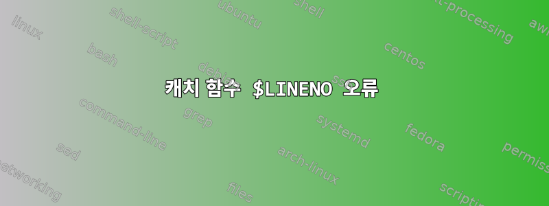 캐치 함수 $LINENO 오류