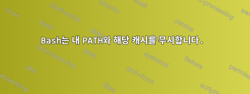 Bash는 내 PATH와 해당 캐시를 무시합니다.