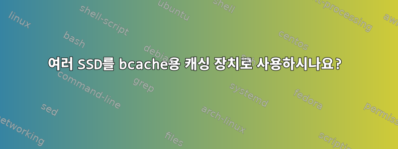 여러 SSD를 bcache용 캐싱 장치로 사용하시나요?