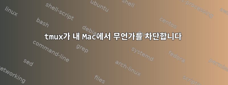 tmux가 내 Mac에서 무언가를 차단합니다