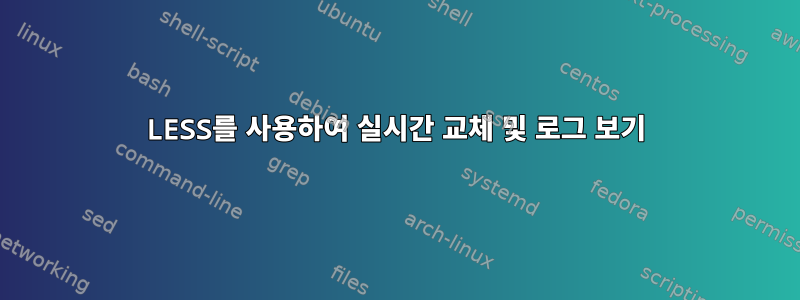 LESS를 사용하여 실시간 교체 및 로그 보기