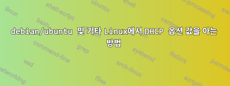 debian/ubuntu 및 기타 Linux에서 DHCP 옵션 값을 아는 방법