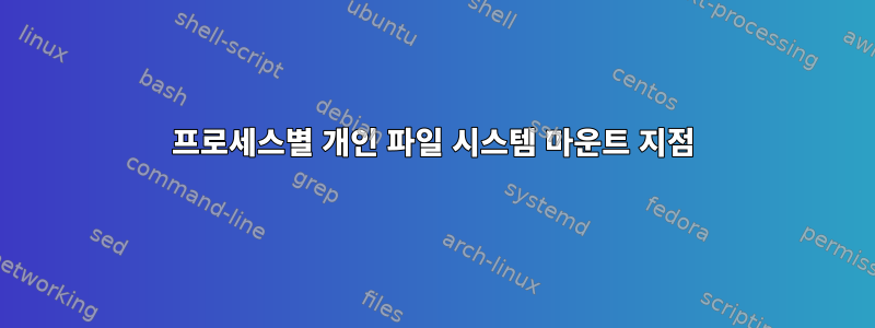 프로세스별 개인 파일 시스템 마운트 지점