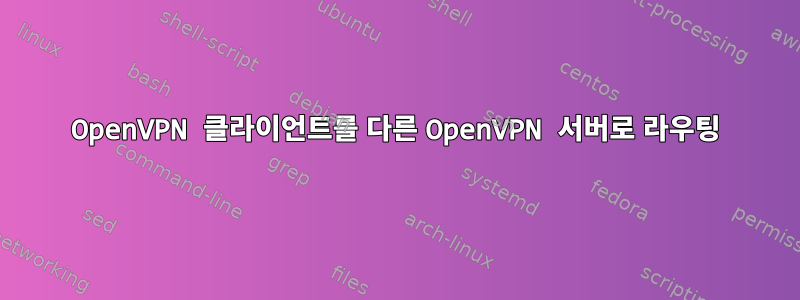 OpenVPN 클라이언트를 다른 OpenVPN 서버로 라우팅