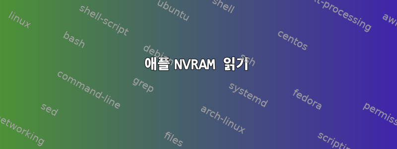 애플 NVRAM 읽기