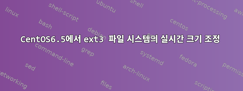 CentOS6.5에서 ext3 파일 시스템의 실시간 크기 조정