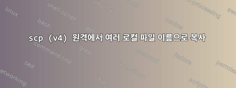 scp (v4) 원격에서 여러 로컬 파일 이름으로 복사