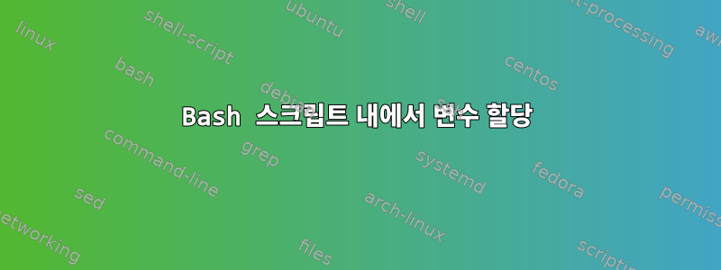 Bash 스크립트 내에서 변수 할당