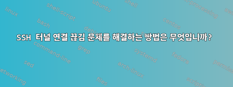 SSH 터널 연결 끊김 문제를 해결하는 방법은 무엇입니까?