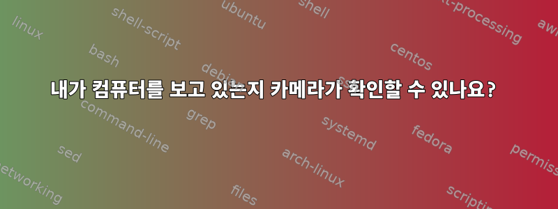 내가 컴퓨터를 보고 있는지 카메라가 확인할 수 있나요?