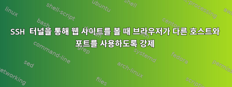 SSH 터널을 통해 웹 사이트를 볼 때 브라우저가 다른 호스트와 포트를 사용하도록 강제