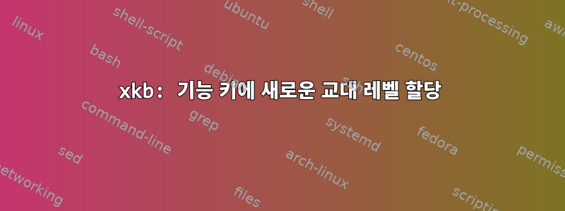 xkb: 기능 키에 새로운 교대 레벨 할당