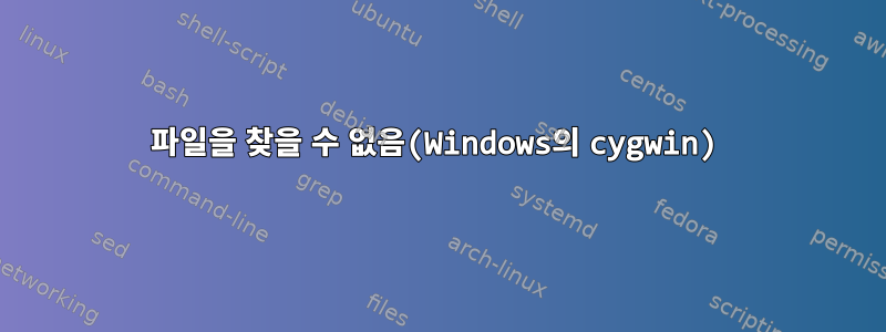 파일을 찾을 수 없음(Windows의 cygwin)