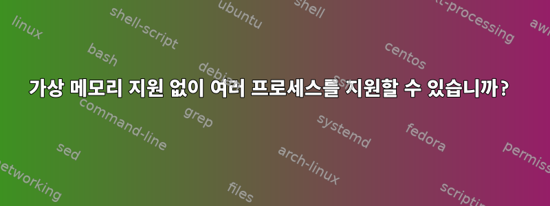 가상 메모리 지원 없이 여러 프로세스를 지원할 수 있습니까?