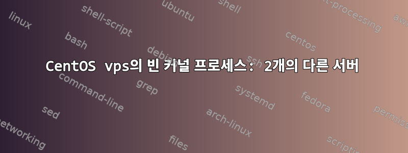 CentOS vps의 빈 커널 프로세스: 2개의 다른 서버