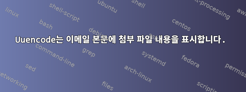 Uuencode는 이메일 본문에 첨부 파일 내용을 표시합니다.