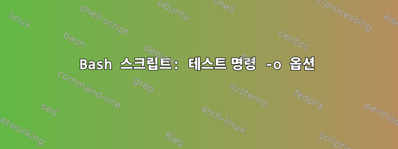 Bash 스크립트: 테스트 명령 -o 옵션