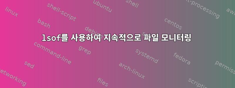 lsof를 사용하여 지속적으로 파일 모니터링