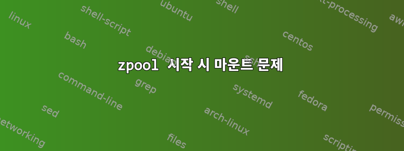 zpool 시작 시 마운트 문제