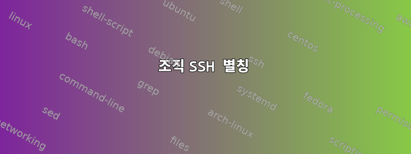 조직 SSH 별칭