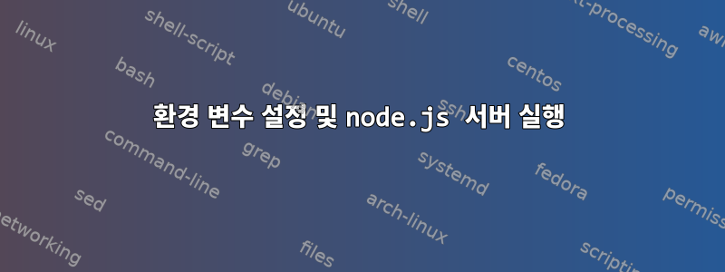 환경 변수 설정 및 node.js 서버 실행