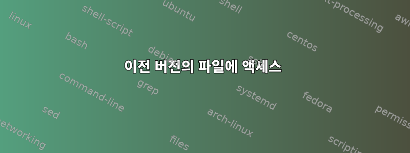 이전 버전의 파일에 액세스