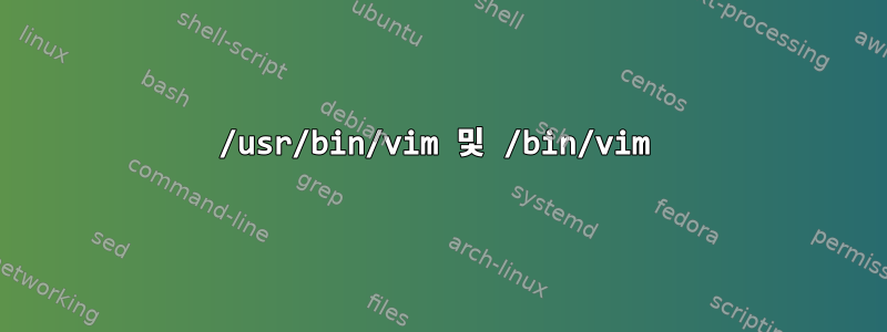 /usr/bin/vim 및 /bin/vim