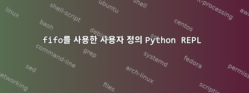 fifo를 사용한 사용자 정의 Python REPL