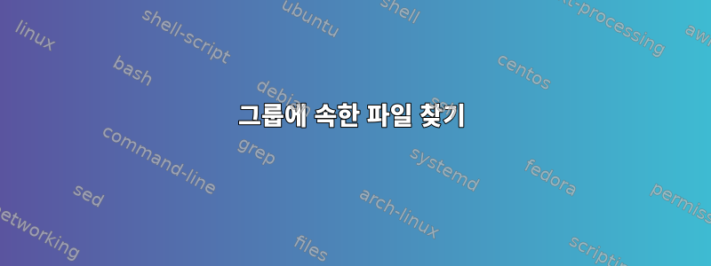 그룹에 속한 파일 찾기