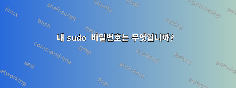 내 sudo 비밀번호는 무엇입니까?