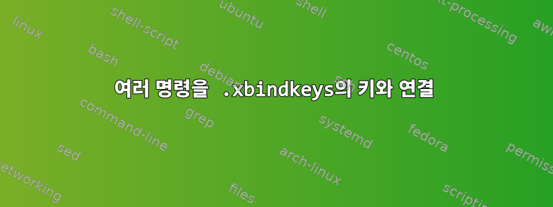 여러 명령을 .xbindkeys의 키와 연결