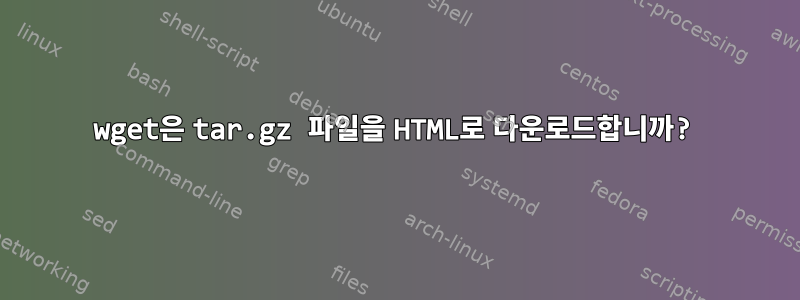 wget은 tar.gz 파일을 HTML로 다운로드합니까?