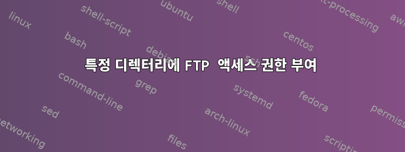 특정 디렉터리에 FTP 액세스 권한 부여