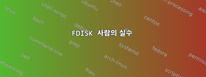 FDISK 사람의 실수