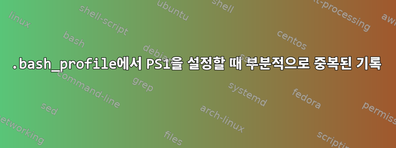 .bash_profile에서 PS1을 설정할 때 부분적으로 중복된 기록