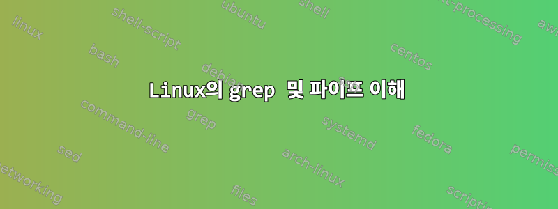 Linux의 grep 및 파이프 이해