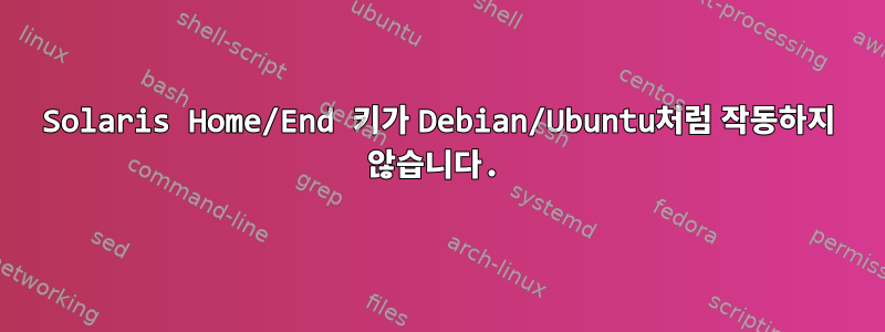 Solaris Home/End 키가 Debian/Ubuntu처럼 작동하지 않습니다.