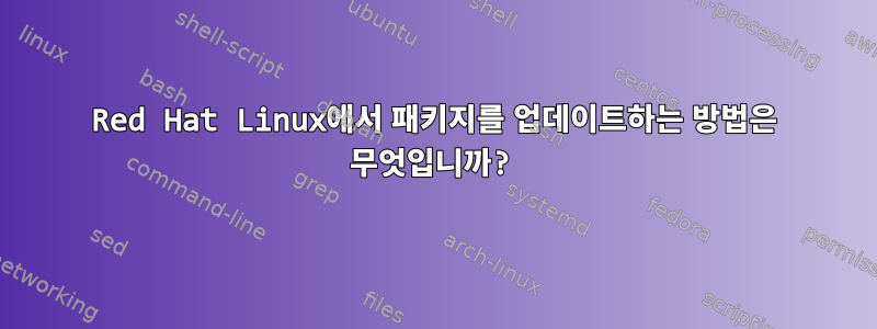 Red Hat Linux에서 패키지를 업데이트하는 방법은 무엇입니까?