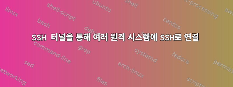 SSH 터널을 통해 여러 원격 시스템에 SSH로 연결