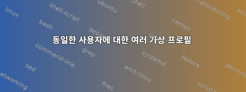 동일한 사용자에 대한 여러 가상 프로필