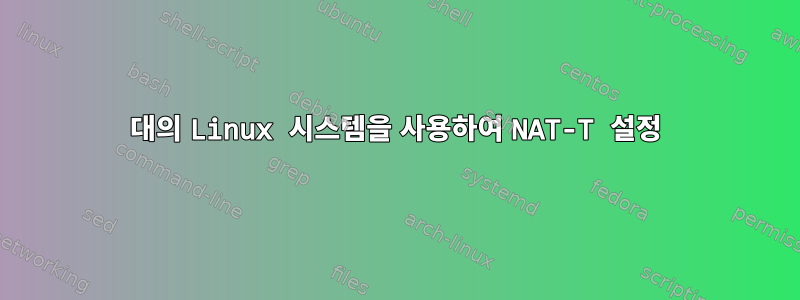 3대의 Linux 시스템을 사용하여 NAT-T 설정