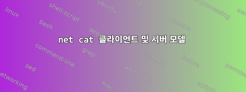 net cat 클라이언트 및 서버 모델