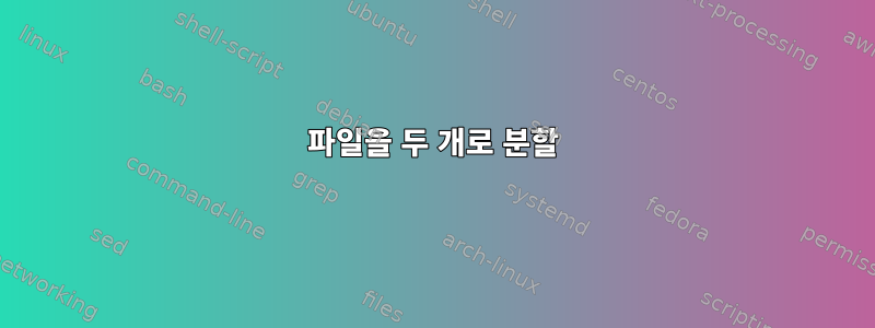 파일을 두 개로 분할