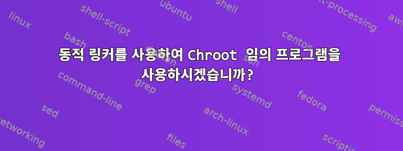 동적 링커를 사용하여 Chroot 임의 프로그램을 사용하시겠습니까?