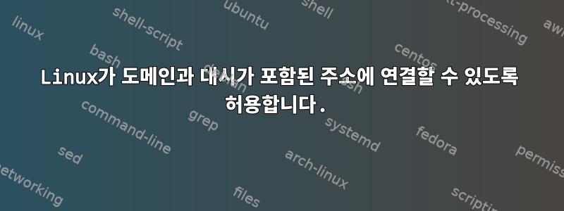 Linux가 도메인과 대시가 포함된 주소에 연결할 수 있도록 허용합니다.