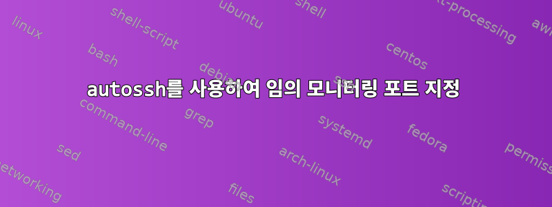 autossh를 사용하여 임의 모니터링 포트 지정