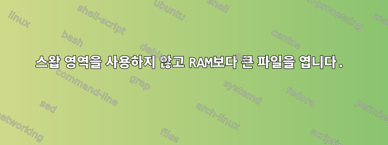 스왑 영역을 사용하지 않고 RAM보다 큰 파일을 엽니다.