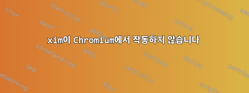 xim이 Chromium에서 작동하지 않습니다