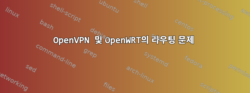 OpenVPN 및 OpenWRT의 라우팅 문제