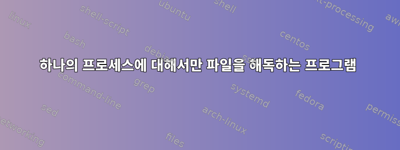 하나의 프로세스에 대해서만 파일을 해독하는 프로그램